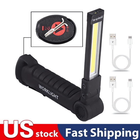 Multifunctional COB Work Light W52 Large - Rechargeable Portable Repair Lamp with Magnetic Base & Hanging Hook for Auto Repair, Camping, Emergency Lighting