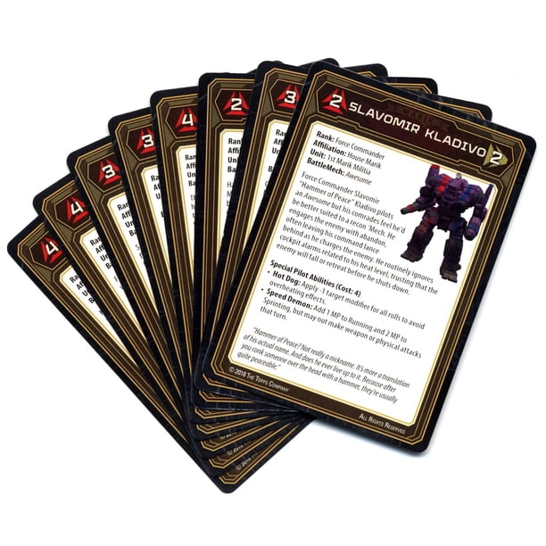 Battletech Pilot Cards.pdf BattleTech Set of 8 Pilot Cards - Walmart.com