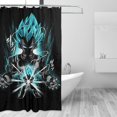 thumbnail image 3 of Cortina de ducha Vegeta de 72 x 72 pulgadas, decoración de fiesta de terror, juego de cortinas de baño para el hogar con 12 ganchos, 3 of 8