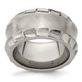 thumbnail image 7 of Edward Mirell Titanium Faceted Edge Brushed & Polished 12mm Ring, 7 of 7