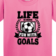 thumbnail image 4 of Inktastic Soccer Life is More Fun with Goals Youth T-Shirt, 4 of 5
