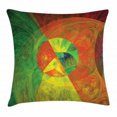 thumbnail image 1 of Psychedelic Decor Throw Pillow Cushion Cover, Abstract Artistic Surreal Fractal Dreamy Fantasy Harmony of Color Theme, Decorative Square Accent Pillow Case, 18 X 18 Inches, Green Yellow, by Ambesonne, 1 of 2