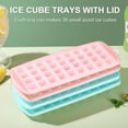 thumbnail image 2 of Paquete de 4 mini bandejas de cubitos de hielo con tapa, juego de bandejas de hielo apilables para congelador, moldes de cubitos de hielo triturados de fácil liberación para enfriar whisky, 2 of 5