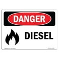 thumbnail image 1 of SignMission OS-DS-A-1218-L-2005 12 x 18 Po Signe de Danger OSHA - Diesel, 1 of 1