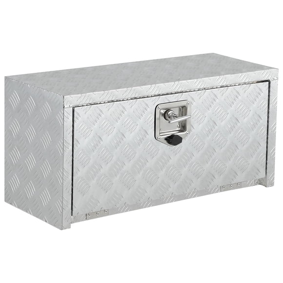 QinaQin Caja de herramientas bajo chasis para pickup o remolque, aluminio diamantado de alta resistencia, impermeable, con cerradura y llaves, ideal para truck, trailer o RV