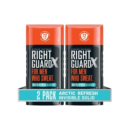 Right Guard Xtreme Defense Solid Antiperspirant & Deodorant for Men, Arctic Refresh, 2.6 oz. (2 Pack)