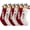 Red + White, variant on Personalized Christmas Stocking - 18 Inches Hanging Stockings with DIY Snowman Name Tags, 6 Pack Large Size Knitted Stockings for Mantels, Christmas Tree Family Holiday