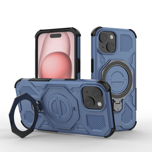 Funda GANGXUN para iPhone 15 , magnética, ligera, soporte 360°, antigolpes