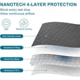 thumbnail image 4 of Waterproof Mattress Protector Queen Size - Breathable, Noiseless, Ultra-Soft Bed Cover, Mattress Pad Cover with Deep Stretchable Pockets 8"-21" (Gray), 4 of 9