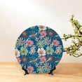 thumbnail image 6 of Balery Colorful Flowers Print Bone China Decorative Plate Ceramic Dinner Plates Art Crafts with Display Stand-8in, 6 of 6