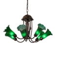 thumbnail image 6 of Meyda Lighting 24" Wide Green Tiffany Pond Lily 7 Light Chandelier - N/A, 6 of 6