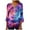 Multicolor Plus Size Blouse for Women_e, variant on CYMMPU Loose Fit Button V Neck Flare Sleeve 3/4 Sleeve T-Shirts Spring Tops Fall Trendy Shirts Tie Dye Blouses for Women Dressy Casual Empire Waist A Line T-Shirts M