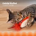 thumbnail image 3 of Catstages Crunchy Pickle Kicker Cat Toy – Plush Crinkle Toy with Catnip and Dental Mesh, 6.5", 3 of 10