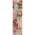 thumbnail image 2 of Addison Rugs Chantille Indoor/Outdoor Transitional Floral Putty Machine Washable Runner Rug, 2'3" x 7'6", 2 of 8