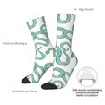 thumbnail image 4 of Fuzoiu Hand Drawn Snake Print Athletic Crew Socks for Men & Women,Casual Crew Socks,Above Ankle Crew Socks for Business, Casual, 4 of 6