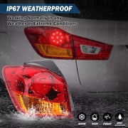 MZORANGE Left Side Outer Rear Tail Light Stop Lamps for Mitsubishi Outlander Sport ASX 2011-19 Driver Side with Bulbs