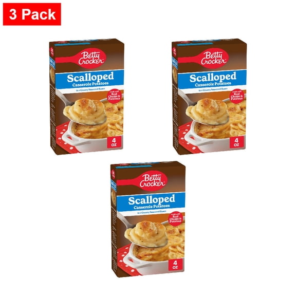 Betty Crocker Scalloped Casserole Potatoes 4 oz - 3 Pack