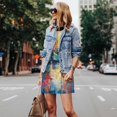 thumbnail image 4 of Easygdp Colorful Fishing Boats para Vestido Transpirable de Mujer, Vestido Suelto de Manga Corta con Pliegues y Bolsillos para el Verano, 4 of 7