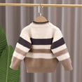 thumbnail image 4 of 2025 Enfants Filles Garçons Motif Col Rond Manches Longues Chandail Décontracté Tricoté Pulls Hauts 2-10 Ans Kaki, 4 of 7