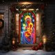 thumbnail image 3 of Banner de la Cubierta de la Puerta de Poliéster de las Decoraciones Del Árbol de Navidad Al Aire Libre 90 * 180cm, 3 of 6