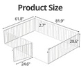 thumbnail image 7 of Queen Size Montessori Floor Bed with Safety Fence and Door, Metal Floor Bed Frame with Rails, Minimalist Versatile Floor Bed for Children Bedroom, Toddlers, Boys Girls, Kids Playroom, White, 7 of 7