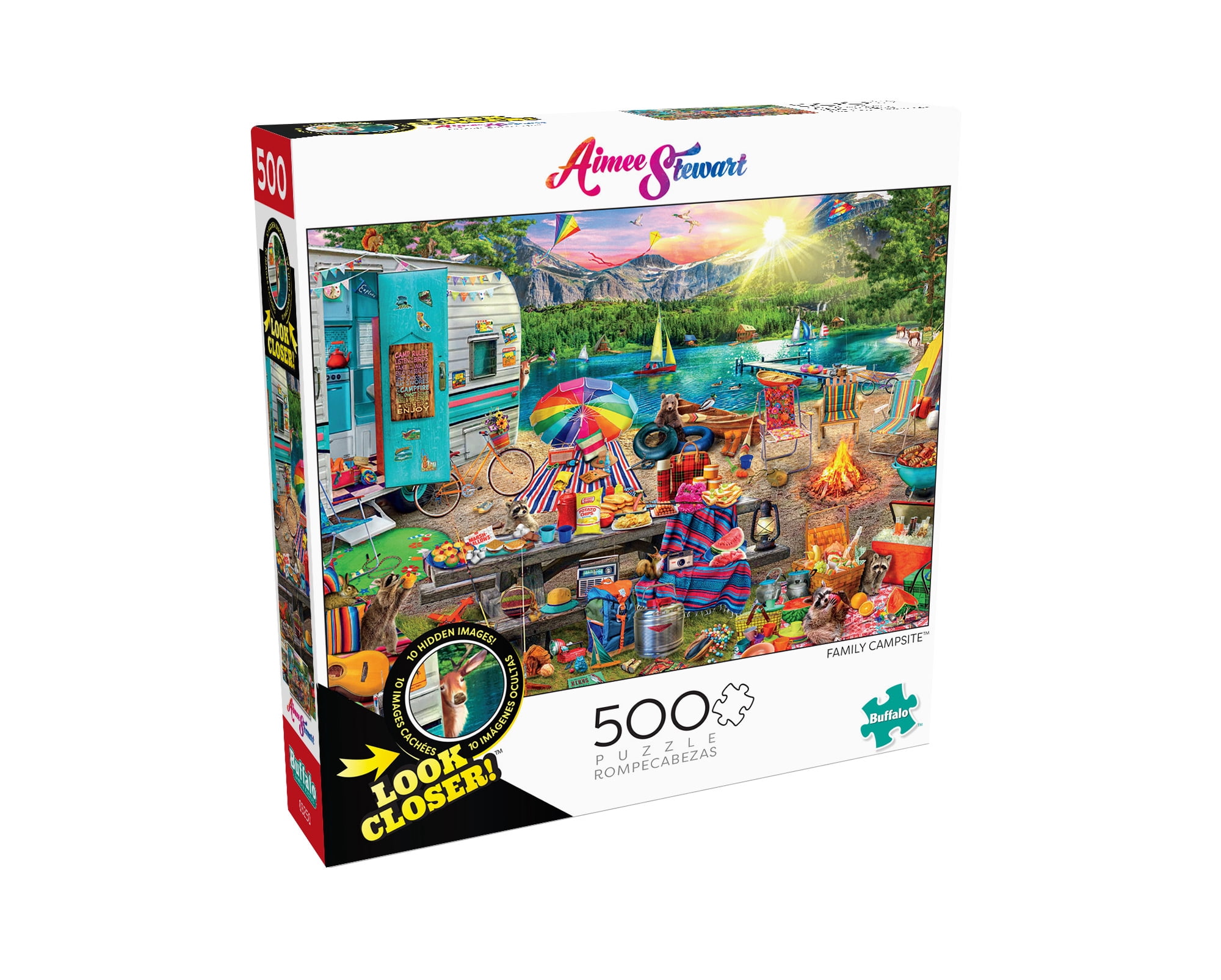Buffalo Games - Look Closer - Family Campsite - 500 piece jigsaw puzzle