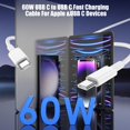thumbnail image 3 of Cable USB C a USB C LOFPYE, paquete de 3 unidades, 2 m 60 W, para iPhone Galaxy, 3 of 7