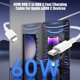 thumbnail image 3 of Cable USB C a USB C LOFPYE, paquete de 3 unidades, 2 m 60 W, para iPhone Galaxy, 3 of 7