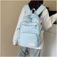 thumbnail image 3 of Clearance！Polka Dot Backpack Set 3Pcs Cute Daypack Kawaii Nylon Backpacks for Travel Daily Use Blue, 3 of 8
