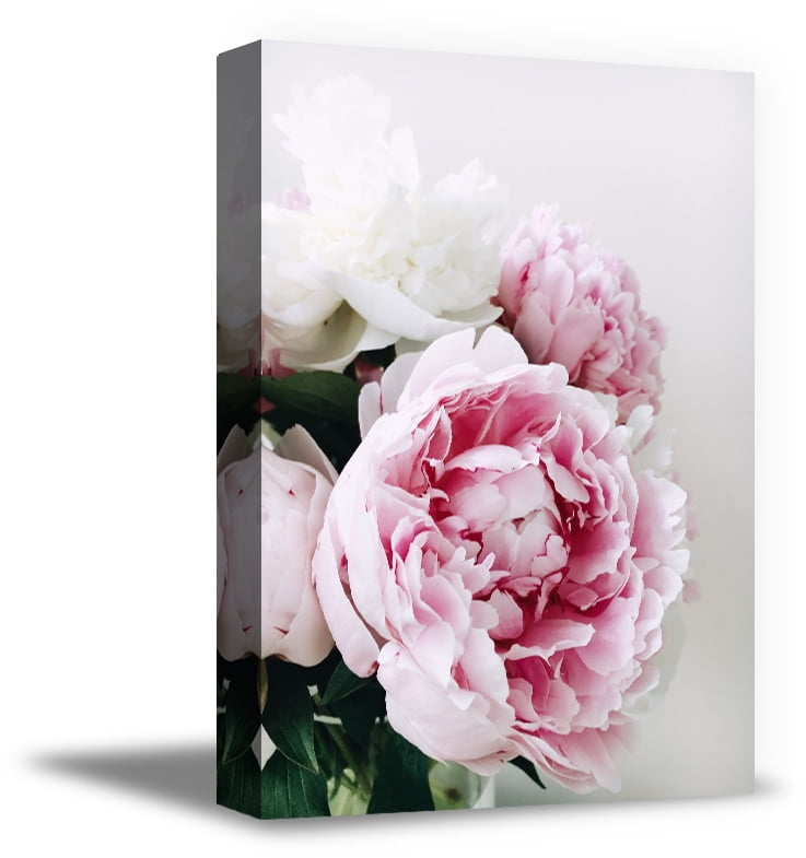 Peony Flower Motivational Canvas Poster Print Wall Art Picture Living Room Decor 