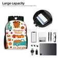 thumbnail image 6 of Cauagu Fall Pumpkins Print Backpacks,Travel Daypack Casual Laptop Backpack Bookbag Fits 15 Inch Computer for Men Women, 6 of 8