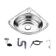thumbnail image 3 of Lavabo de esquina pequeño para baño, lavabo triangular, lavabo de pared para el hogar, lavabo de mano, lavabo para baño, apartamento, barco, restauran Tipo B, 3 of 9