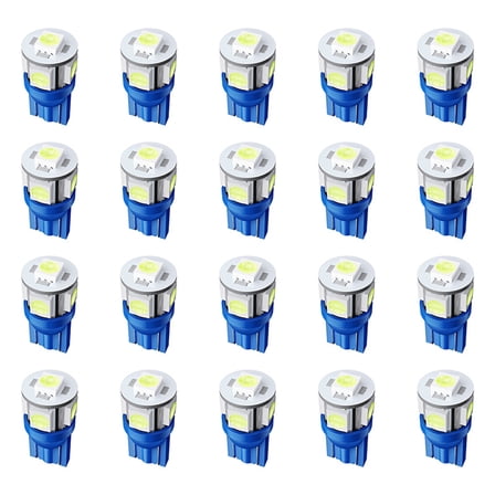 cciyu 20 Pack Ice Blue T10 W5W Wedge 168 194 LED Bulb Replacement fit for 2013 2014 2015For Infiniti JX35 (QX60) Dome Light Map Light Step/Courtesy/Door Light