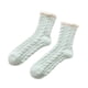 thumbnail image 1 of Sonducket Cálido invierno MiddleTube calcetines mujeres lindo elástico Coral terciopelo calcetines interior piso toalla calcetines transpirables Medias Verde claro NO7, 1 of 1