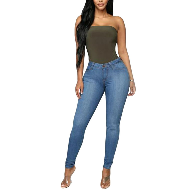Melody Fit Jeans Push Up Jeggings Skinny Slim High Waisted Woman