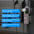 thumbnail image 6 of FORGE Zinc Die-Cast TSA Approved Lock for Heavy Duty Tool Box and Case, 1.6 inch (40mm)  Combination Padlock for Travel, Black 2PK., 6 of 9