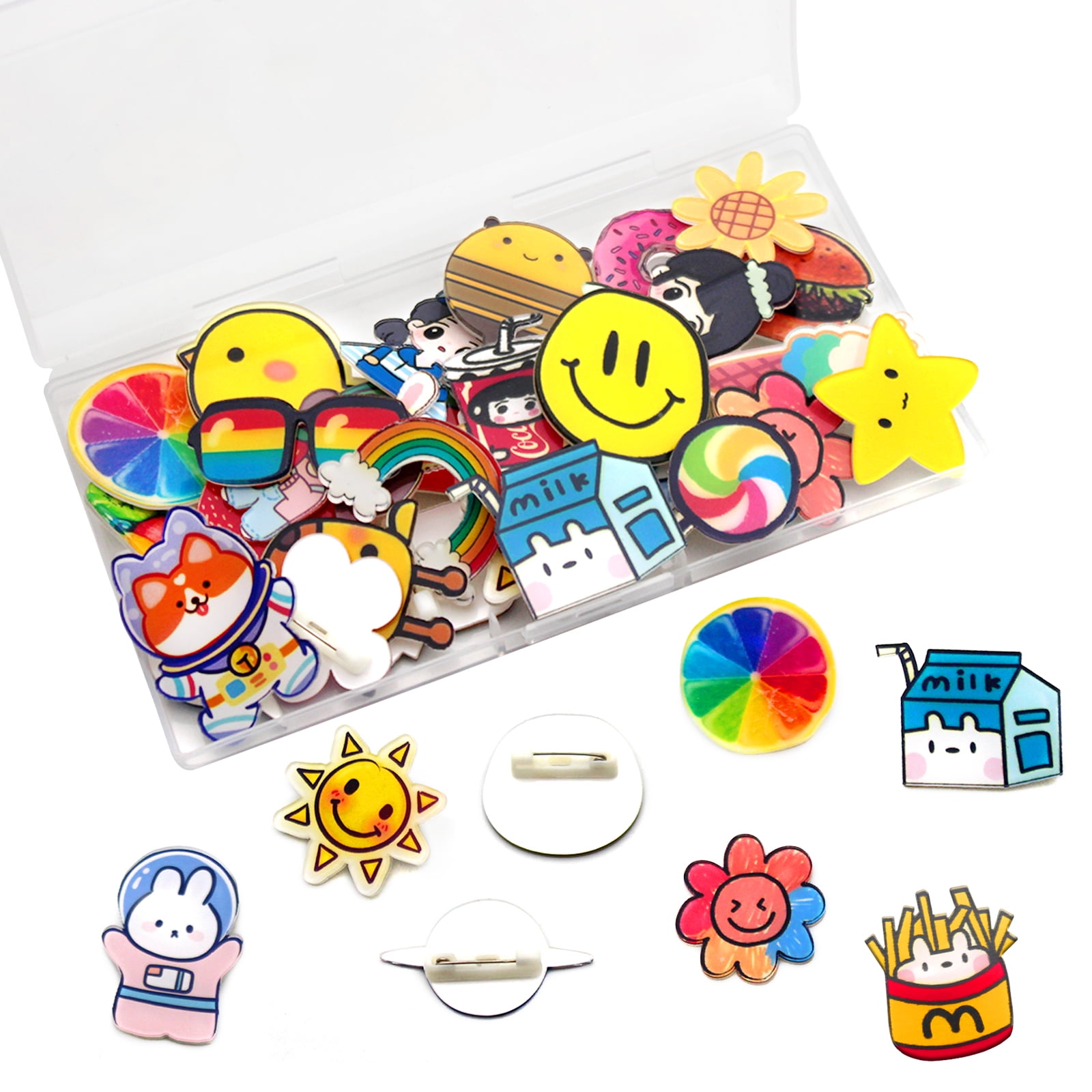 Benvo 40 Pcs Acrylic Pins Bulk Decoration Cute Cartoon Pins Lapel Pin Benvo 40 Pcs Acrylic Pins Bulk Decoration Cute Cartoon Pins Lapel Pin