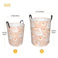 thumbnail image 5 of Daiia Geese and Flower Round Laundry Basket with Handles Thickened Waterproof Circular hamper,Dirty Clothes Storage Basket for Bedroom,Bathroom,College Dorm-Medium, 5 of 8