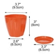 thumbnail image 2 of Home Garden Plastic Table Decoration Flower Plant Pot Planter Holder Orange, 2 of 7