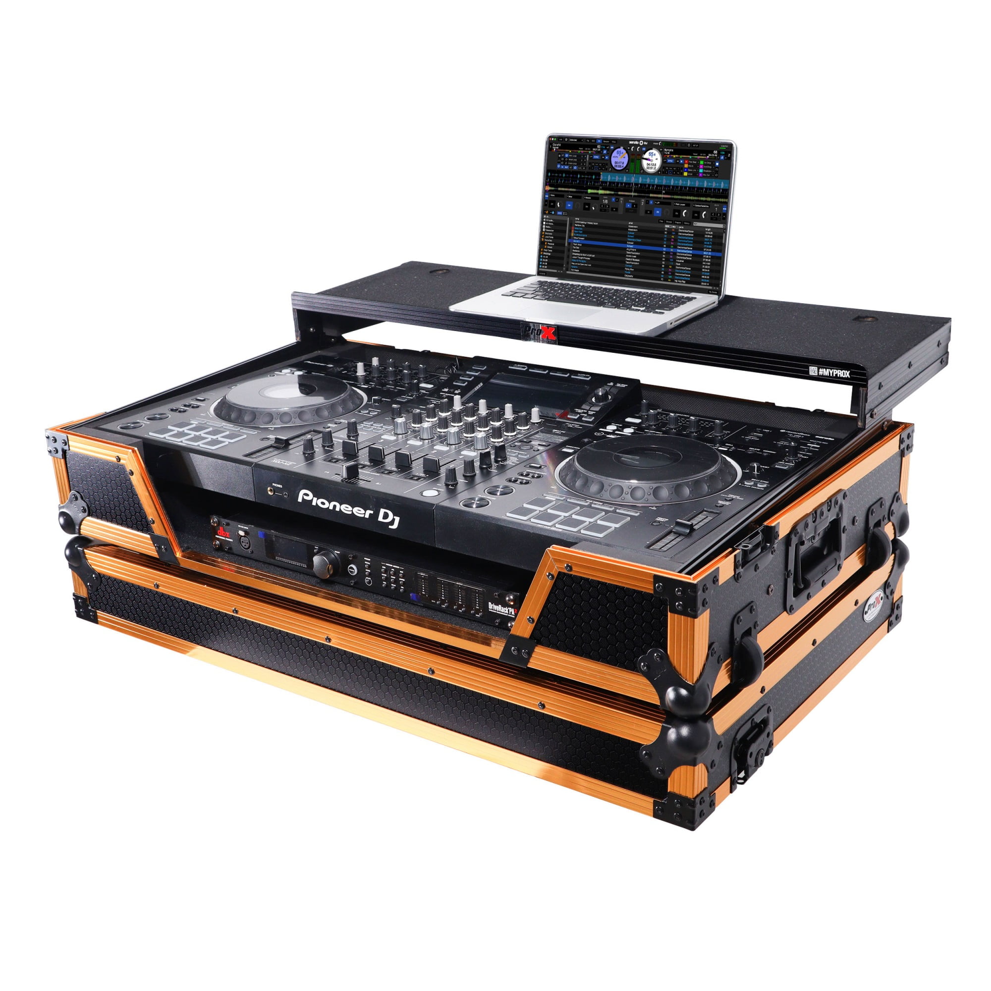 ProX ATA Flight DJ Controller Case with Laptop Shelf & 1U Rack