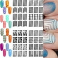 thumbnail image 3 of Happydeer 3 Sheet Nail Art Transfer Stickers 3D Design French Manicure Tips Decal Tool, 3 of 9