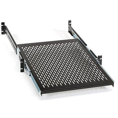 - Black Box Network Services Rackmount Sliding Vented 4-point Shelf,