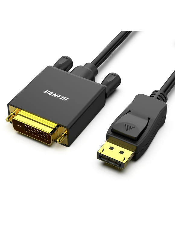 BENFEI DisplayPort to DVI 6 Feet Cable, DisplayPort to DVI Adapter Male to Male Gold-Plated Cord Cable for Lenovo, Dell, HP and Other Brand