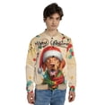 thumbnail image 4 of Merry Christmas Santa Vizsla Scarf Twinkling Lights Xmas Holiday All Over Print 3D Baseball Jacket Vizslas Dog Lover Gifts Idea Bomber Jacket Softball - 00022, 4 of 6