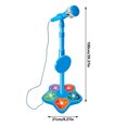 thumbnail image 3 of Noehoiugi Mini Microphone Toy, Microphone With Stand, Microphone Stand With Light, Microphone For Singing Family Performance Easy Carrying Gifts, 3 of 4
