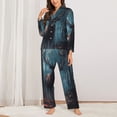 thumbnail image 2 of Sigee Mystical Forest Elk for Women’s Pajama Sets Long-Sleeved Pjs Sets for Women 2 piece Sleepwear-Medium, 2 of 7