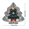 thumbnail image 3 of Stylish Metal Hanging Christmas Tree Wind Spinner - Festive Design with Colorful Ornaments Stars and Flowers for Garden Decor, 3 of 7