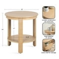 thumbnail image 6 of Kate and Laurel Foxford Tiered Round Side Table, 22 x 22 x 25, Light Natural, Transitional Two-Tier Circle Nightstand Table with Storage for Use as Living Room End Table, 6 of 10