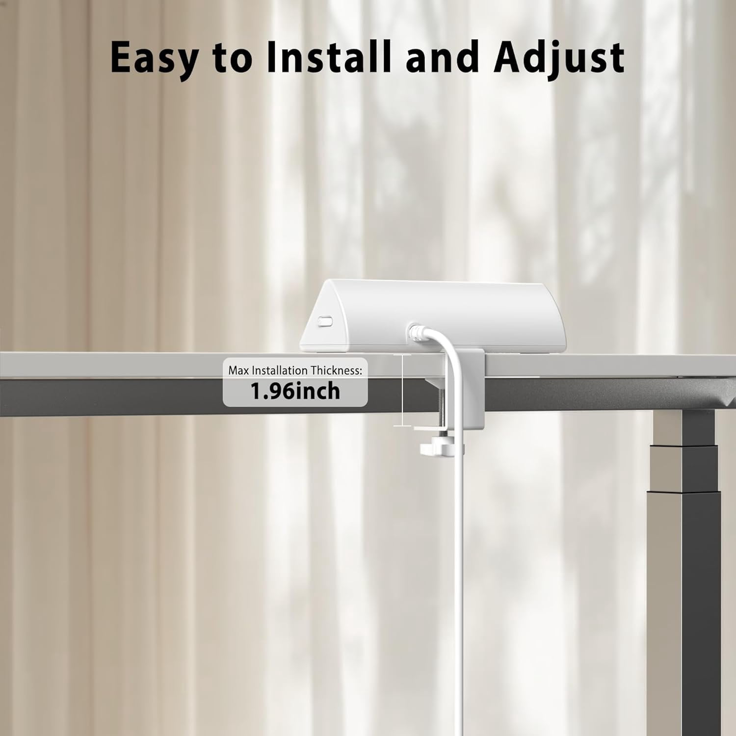 Desk Clamp Power Strip,20W   Station,Surge Protector Nightstand Edge Mount,1875W Extension Cord with Multiple Outlets,2 USB-C,2 USB-A,for  Office (White, 6 FT)