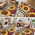 thumbnail image 5 of 3'x5' Area Rugs, Sunflower Black Check Indoor Outdoor Area Rug for Living Room Bedroom, Farmhouse Flowers Butterfly Washable Bathroom Rugs Kitchen Floor Carpet Mats Home Decor Aesthetic, 5 of 8
